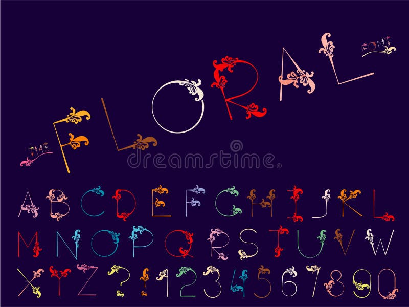 Set of vector abstract font and alphabet royalty free illustration Set of vector abstract font and alphabet royalty free illustration