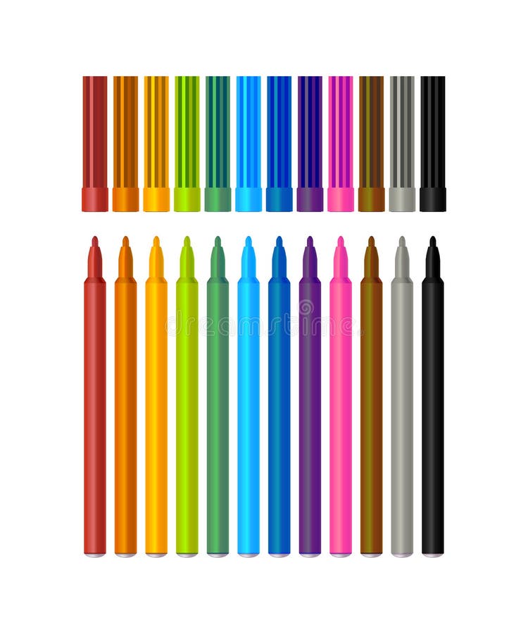 Colored Markers Set