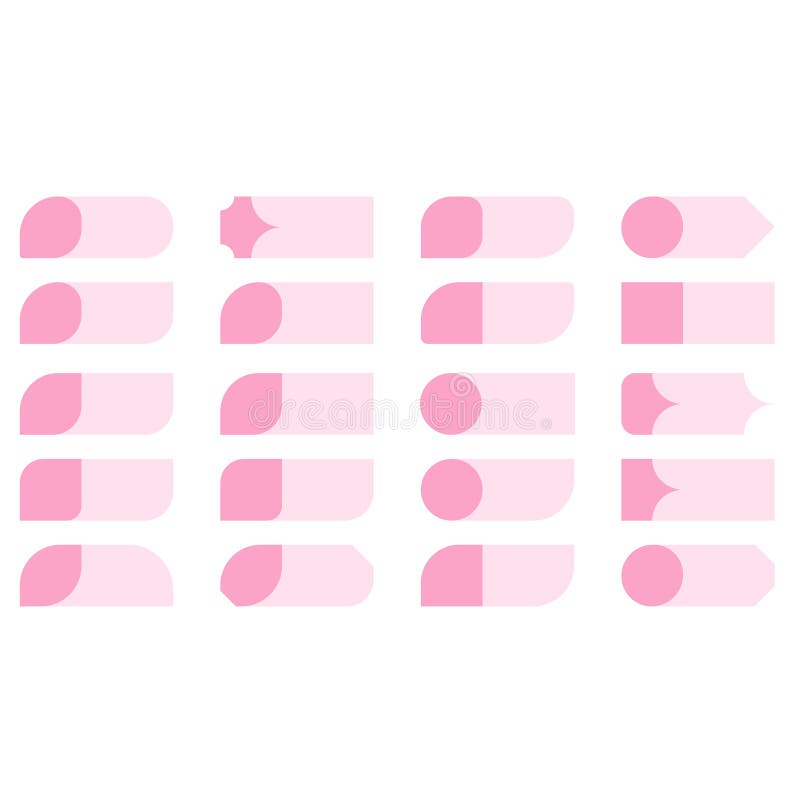 A set of vector elements, windows for numbers and text on a white background. royalty free illustration