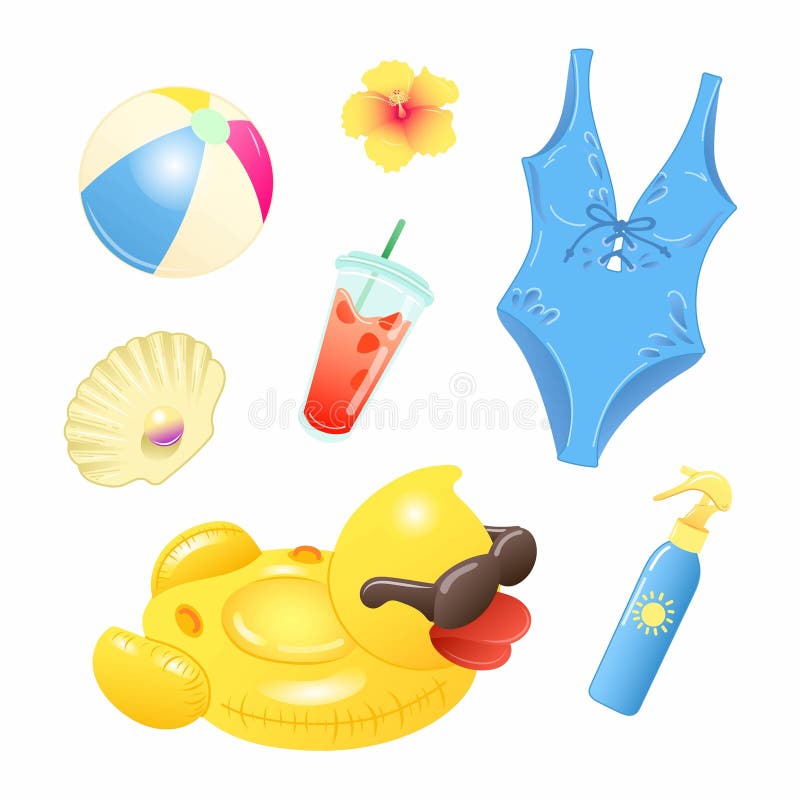 Swim Accessories Stock Illustrations – 1,717 Swim Accessories Stock ...