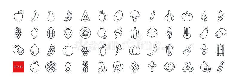 Icons -- vegetables stock vector. Illustration of eating - 16604146