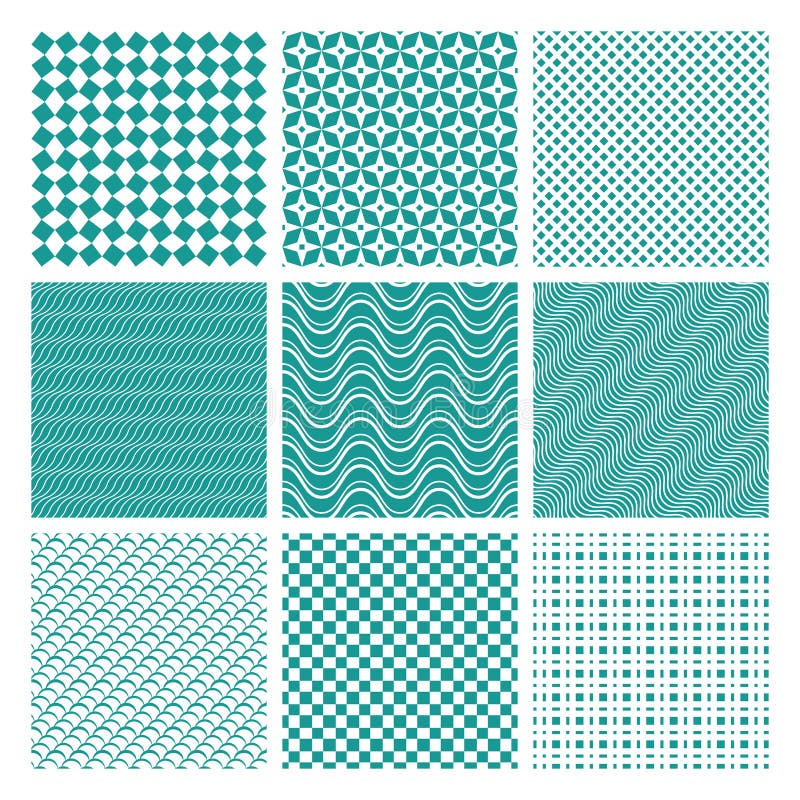 Monochrome seamless patterns stock illustration