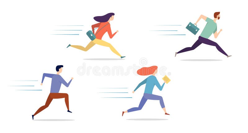 Happy Sprinter Man Running Very Fast - Side View of Cartoon Runner Man  Stock Vector - Illustration of running, track: 191044940