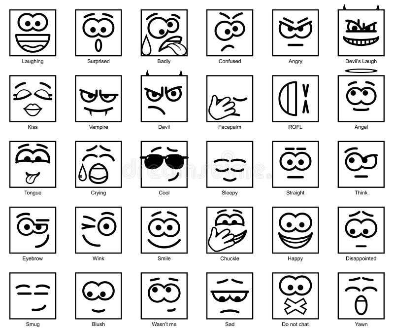 Set Vector Square Smiles