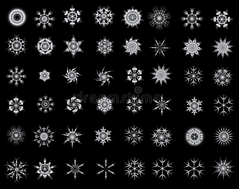 Set of vector stars