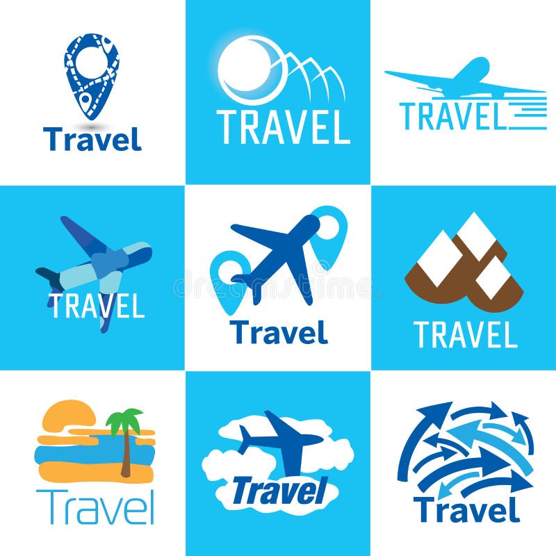 Travel logo set stock vector. Illustration of travel - 110634106