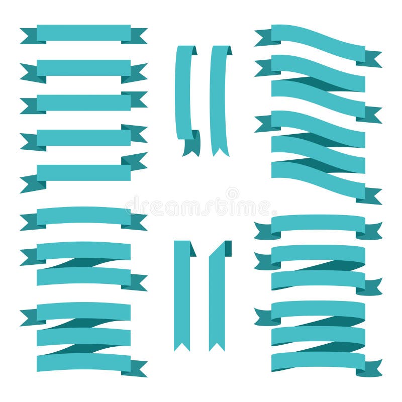 Set of vector vintage style ribbons for business and design