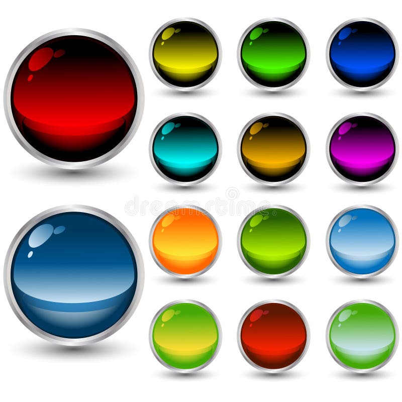 Set of vector web buttons