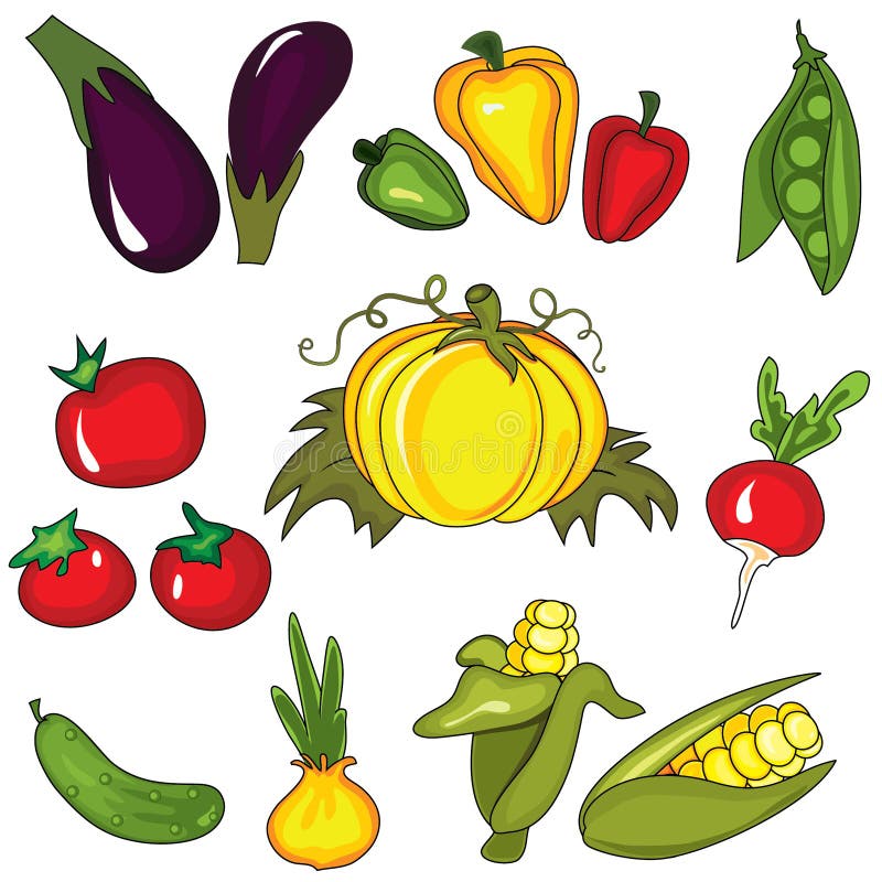 Set of vegetables