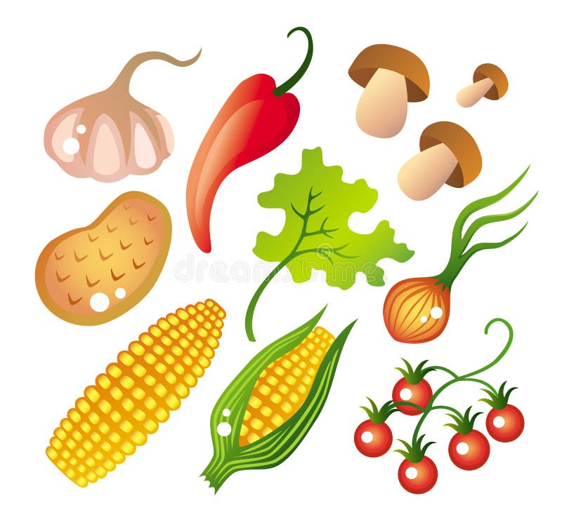 Set of vegetables