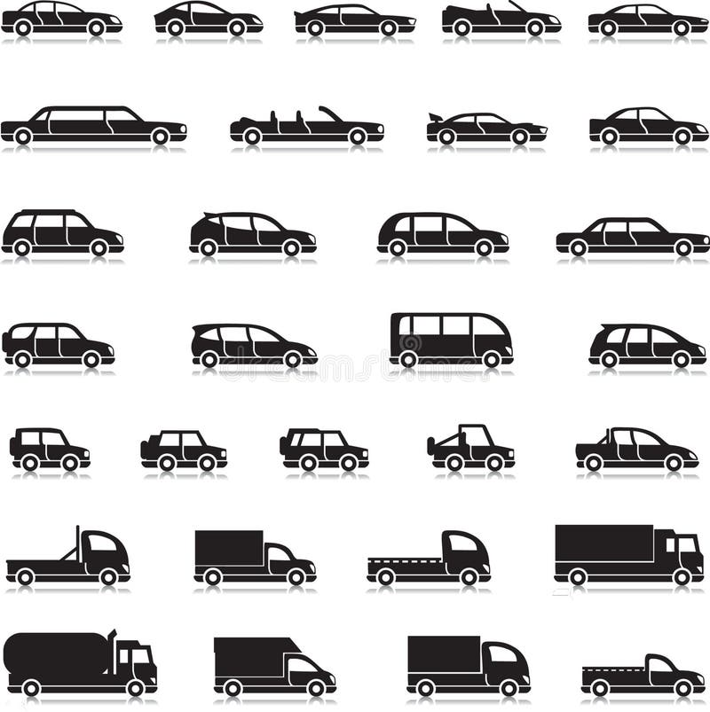 car icons, Stock vector