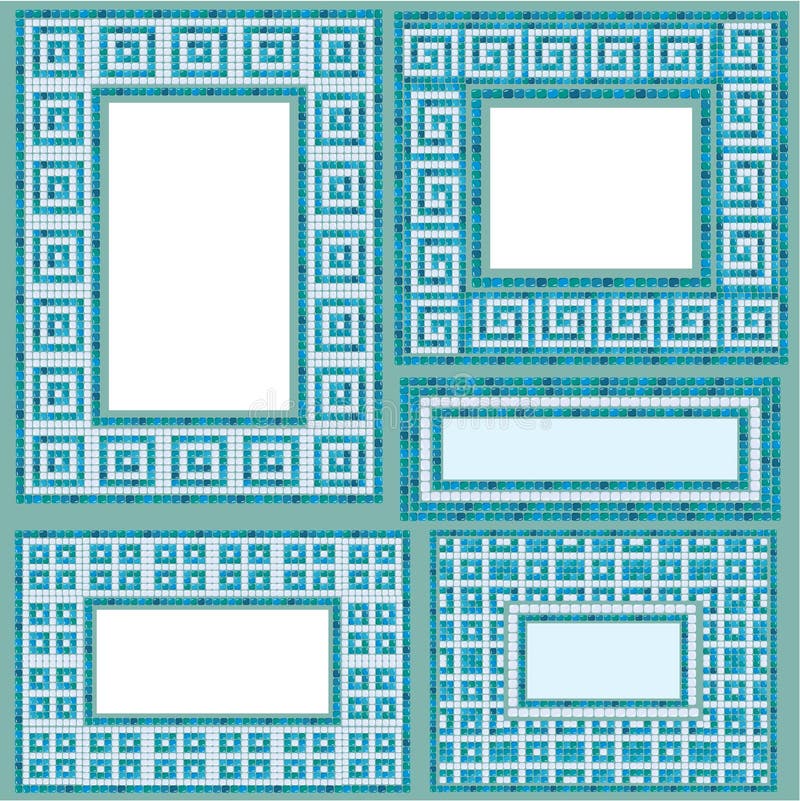Set of vertical and horizontal rectangular frames royalty free illustration