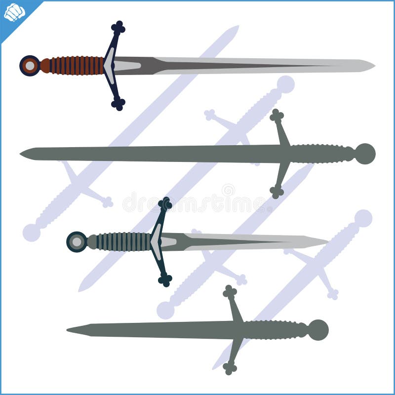 Swords And Daggers Tribal Tattoos Stock Vector Illustration Of Retro Icon Swords And Daggers Tribal Tattoos Stock Vector Illustration Of Retro Icon