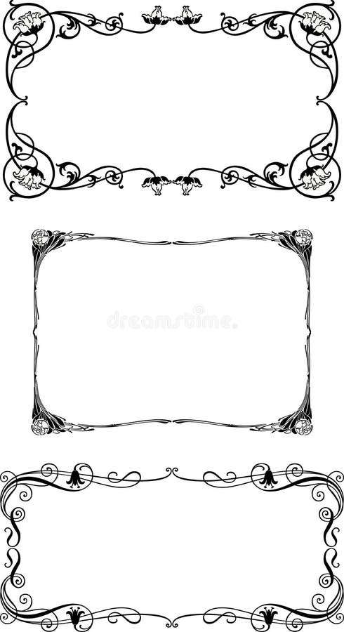 Scroll style frames stock vector. Illustration of borders - 2451809