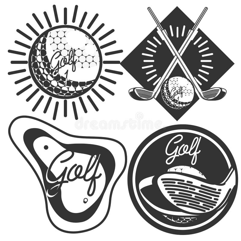 Set of Vintage Golf Labels, Badges and Emblems Stock Vector