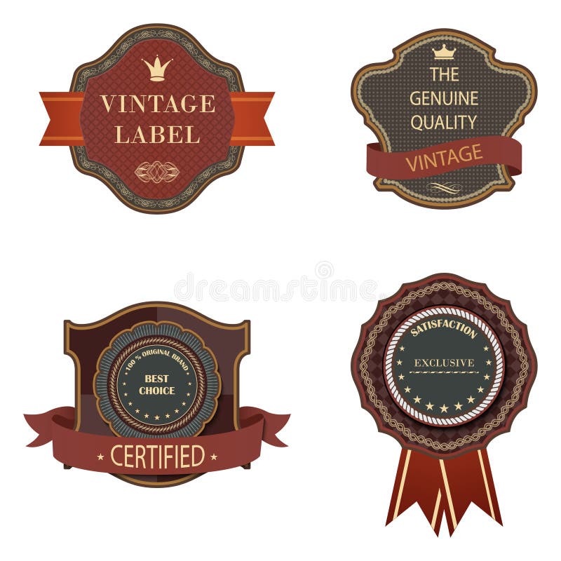 Set of vintage luxury retro labels templates.