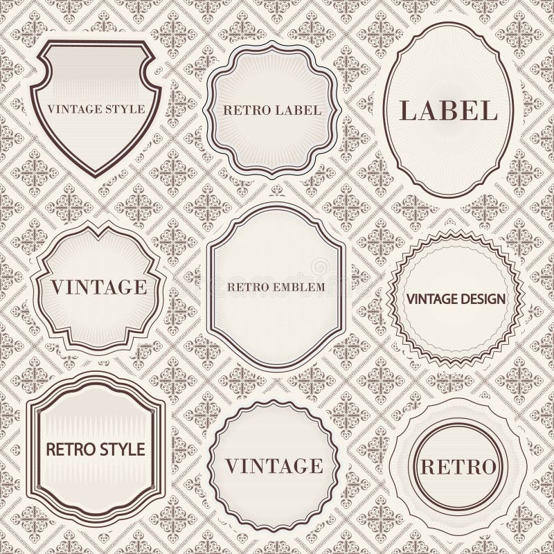 Set of vintage retro labels templates.