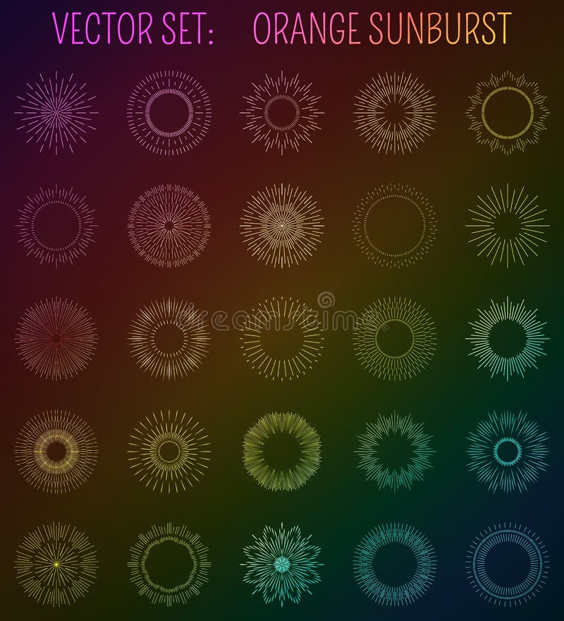 Download Vintage Rainbow Round Postcard Stock Vector - Illustration ...