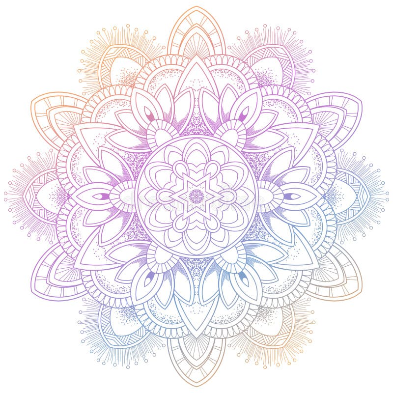 Set of vintage Wedding Invitation card with Mandala pattern and in color. Vector illustrator of abstrack background royalty free illustration Set of vintage Wedding Invitation card with Mandala pattern and in color. Vector illustrator of abstrack background royalty free illustration