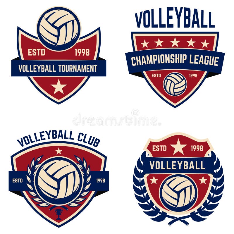 Set of Volleyball Champions League Emblems. Stock Vector - Illustration ...