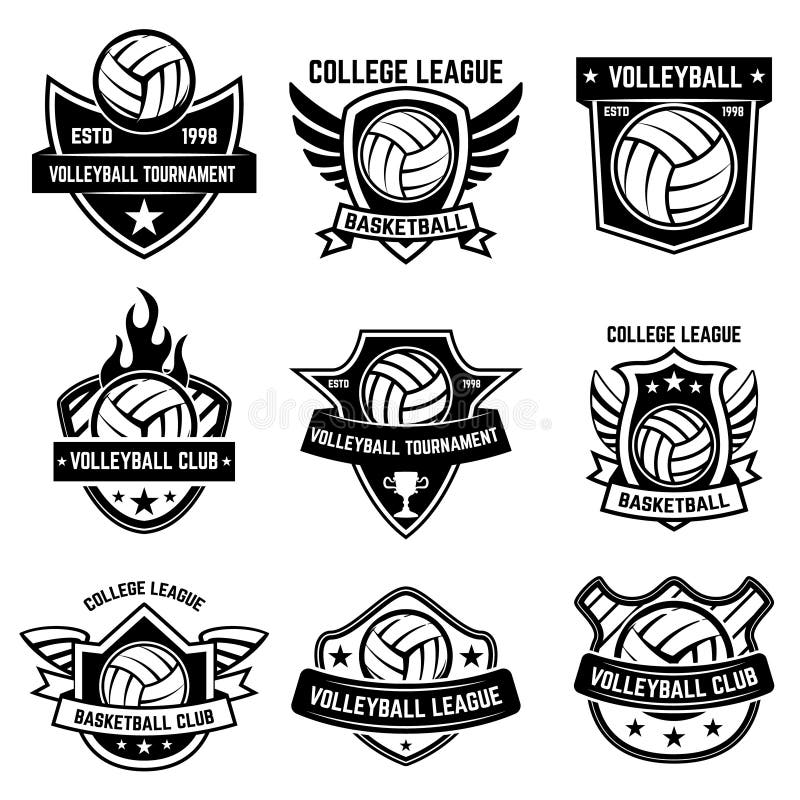 Volleyball Sport Design Element Stock Illustrations – 7,512 Volleyball ...