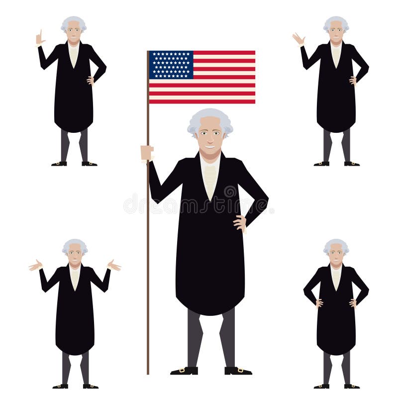 Set of Washington flat icons