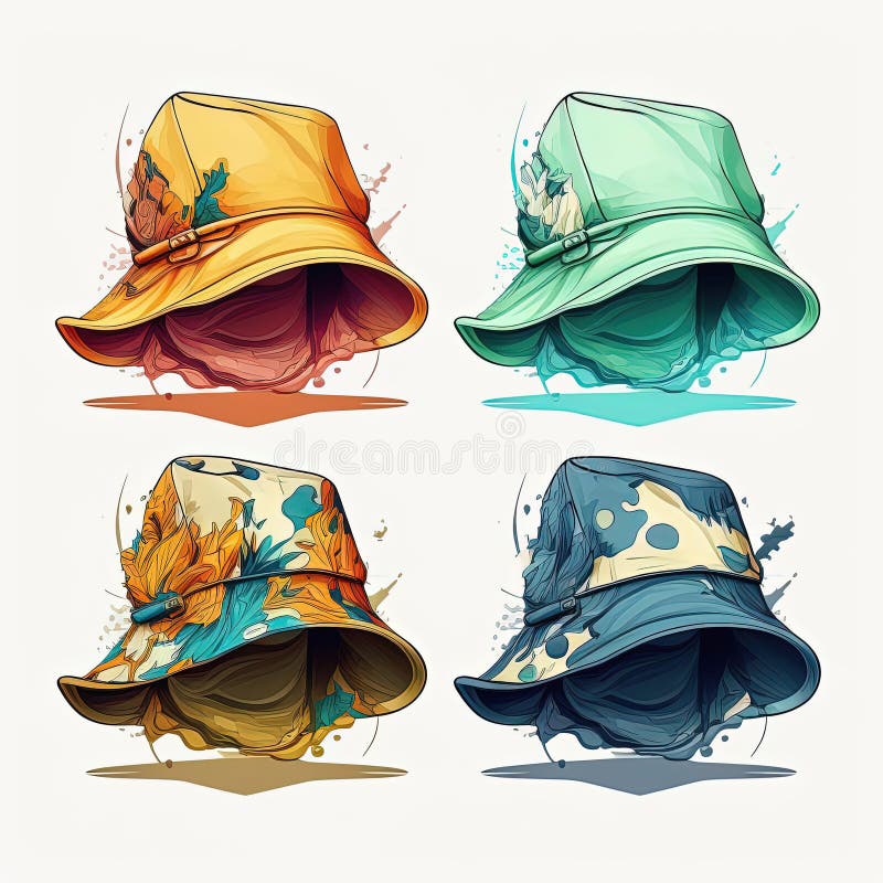 Bucket Hats Stock Illustrations – 686 Bucket Hats Stock