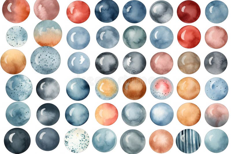 Set of Watercolor Colorful Planets Isolated on White Background. Neural  Network AI Generated Stock Illustration - Illustration of isolated,  abstract: 279395446