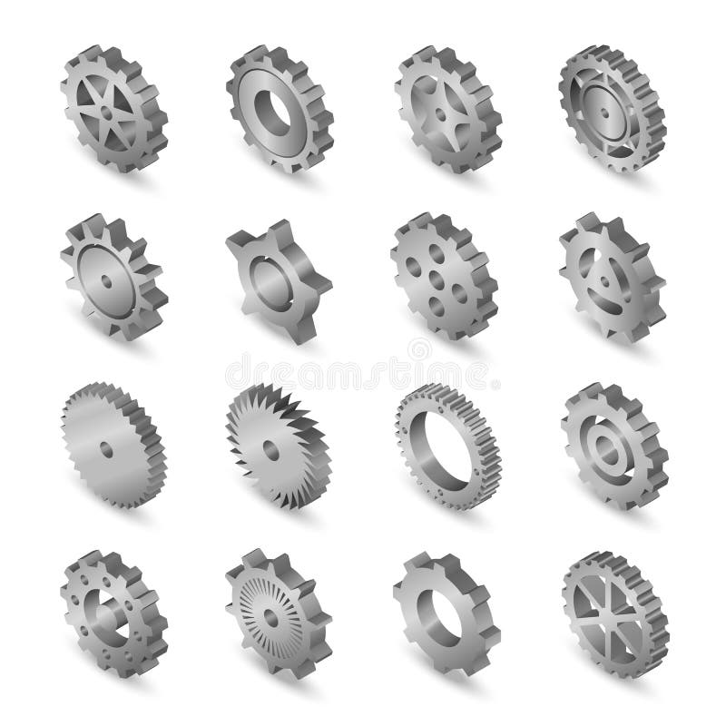 Mechanical gears 3d model stock illustration. Illustration of wheel -  109174635