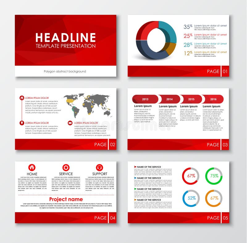Set of web presentation slides royalty free illustration Set of web presentation slides royalty free illustration