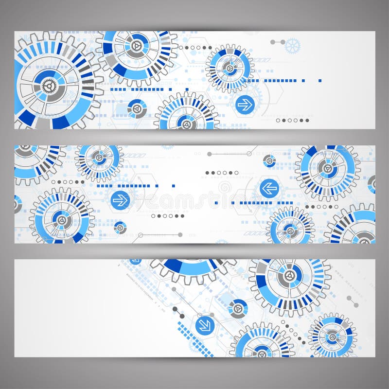 Set of web tecnology theme banners for your web site vector illustration Set of web tecnology theme banners for your web site vector illustration
