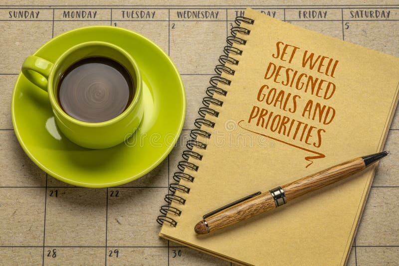 Set well designed goals and priorities