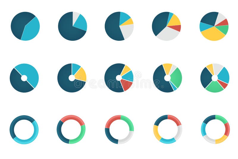 Set of wheel chart icons stock vector. Illustration of graphic 169526648