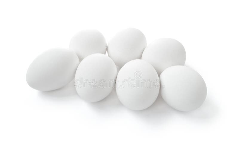 Set of eggs isolated on the white background. Set of eggs isolated on the white background