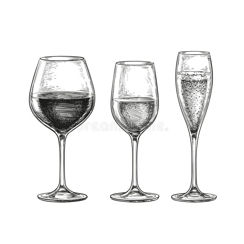 Set of wine glasses.