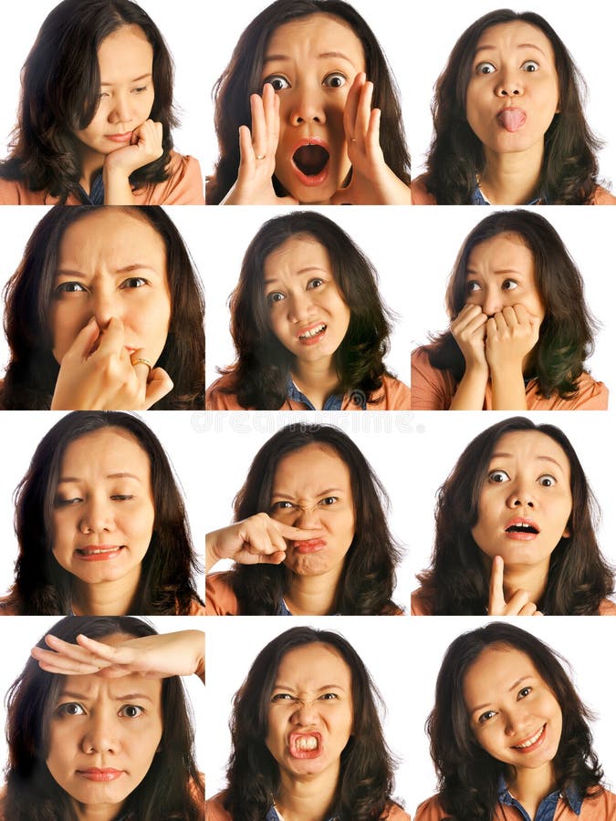 Set Of Woman Expression