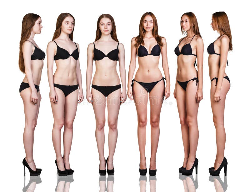 Set of Woman`s Body from All Angles Stock Image Image of beauty