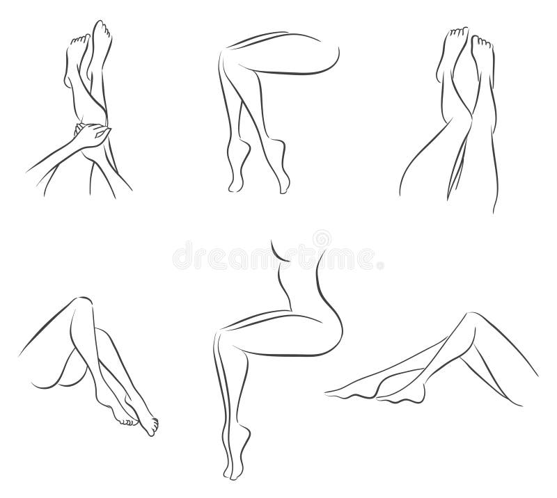 Set of women's legs stock illustration Set of women's legs stock illustration