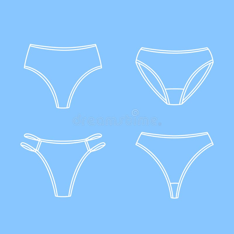 Various Women Panties, Underpants Views Front And Rear Royalty Free SVG,  Cliparts, Vectors, and Stock Illustration. Image 51630080.