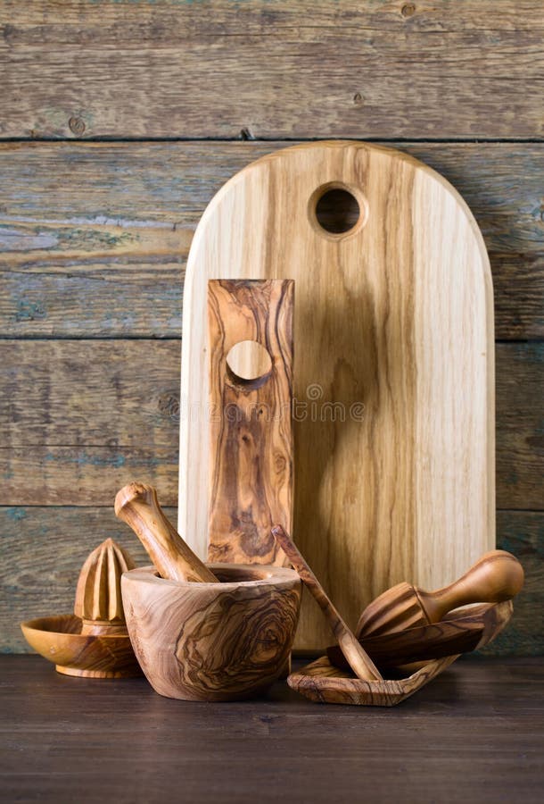 Set of wooden kitchen utensils . stock photography Set of wooden kitchen utensils . stock photography