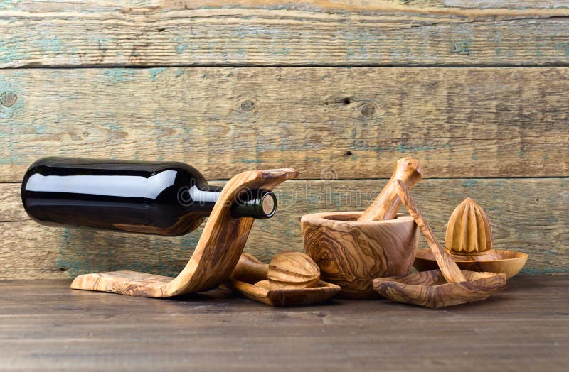 Set of wooden kitchen utensils . stock image Set of wooden kitchen utensils . stock image