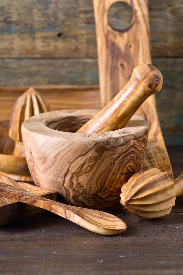 Set of wooden kitchen utensils . stock image Set of wooden kitchen utensils . stock image