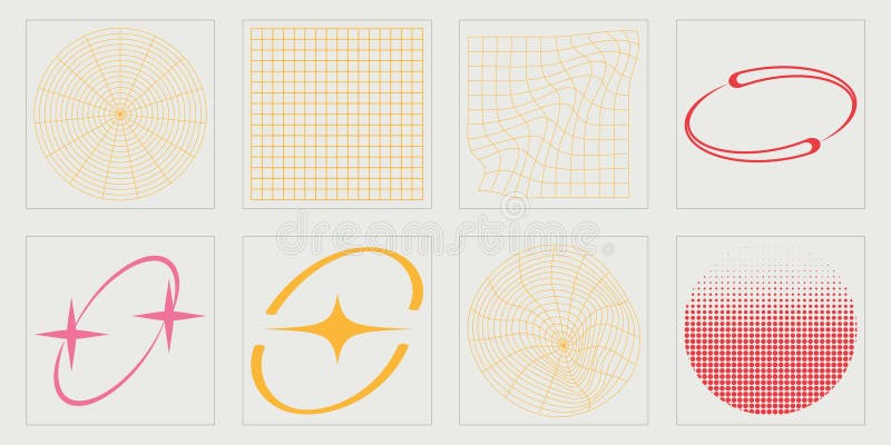 Collection of Y2K elements. Extraordinary Graphic Assets. Modern abstract  forms Stock Vector Image & Art - Alamy