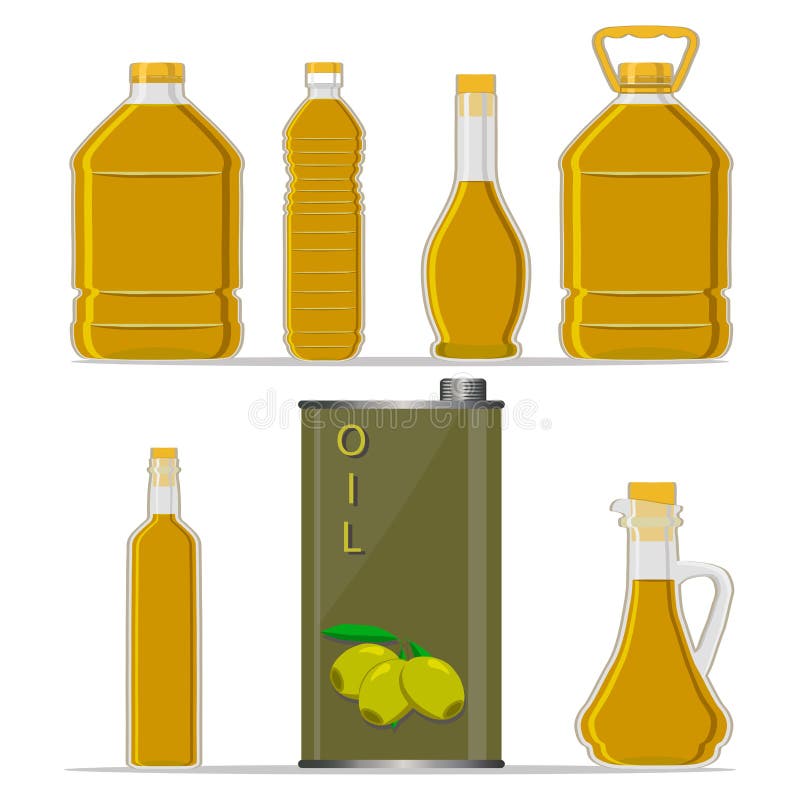 Set yellow bottle Olive Oil