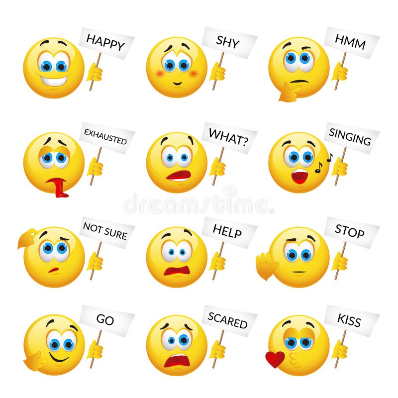 Emojis are Shocked, Tense, Scared, Amazed - a Yellow Face with an  Expression of Fear and Surprise Stock Vector - Illustration of laugh,  background: 186439907