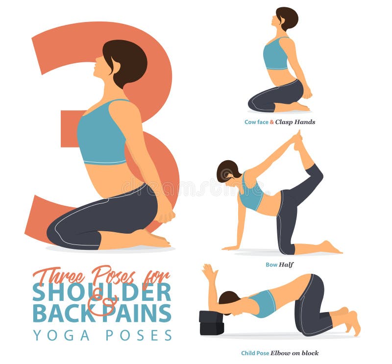 Yoga poses for Back Pain. Elderly woman practicing yoga asana. Healthy  lifestyle. Full body yoga, fitness, aerobic and exercises workout. Flat  cartoon character. Vector illustration 29570925 Vector Art at Vecteezy