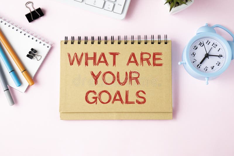 Set Your Goals Words Written on Lined Paper with Stock Photo Image of