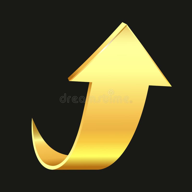 Seta dourada ilustração do vetor