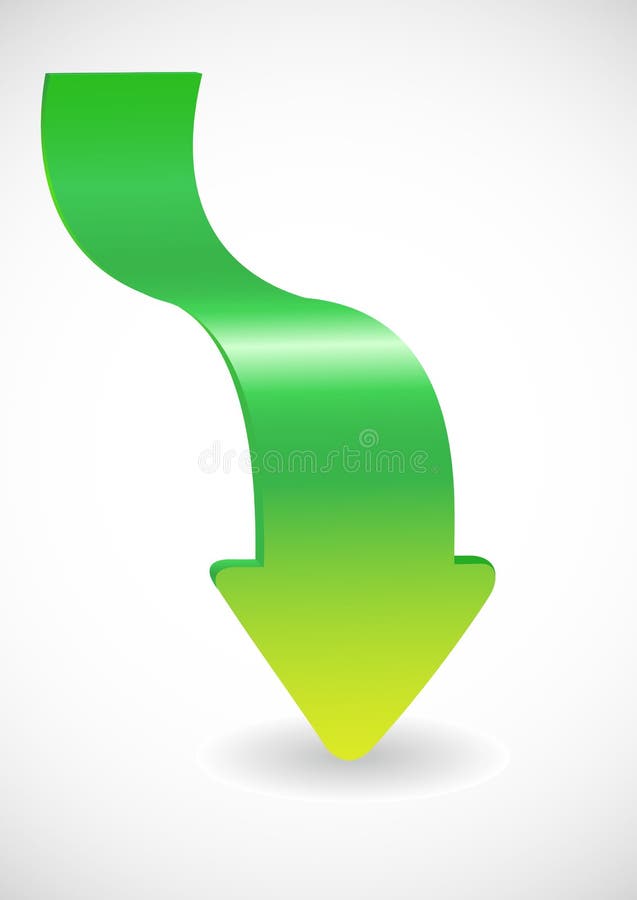 Seta verde ilustração do vetor