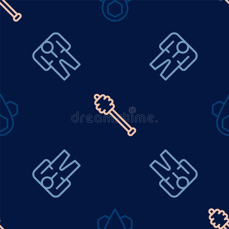 Setați un costum de apicultor în formă de fagure și un băț de dipper pe un model fără sudură. vector vector illustration